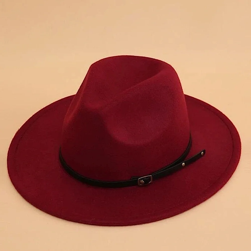 Fedora Belted Wide Brim Hat
